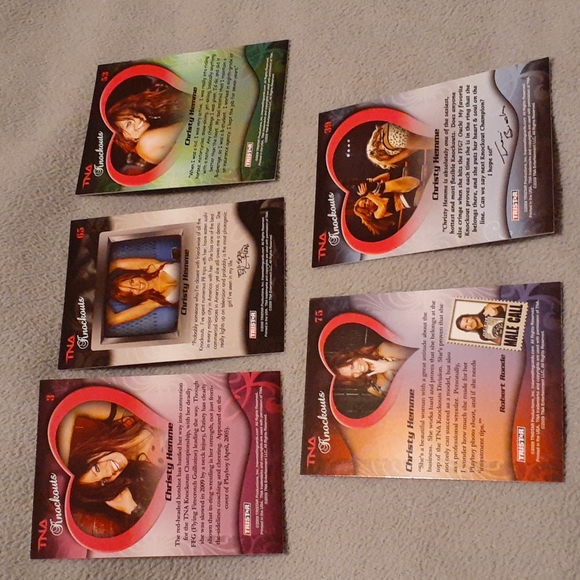 5 TNA Impact Knockouts Cards Of Christy Hemme Wrestling Diva 2009 - Picture 2 of 7